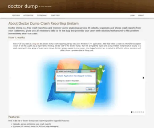 Drdump.com(Doctor Dump) Screenshot