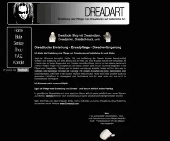Dreadart.de(Dreads Dreadlocks Shop Muenster Dreadlockz Dread) Screenshot