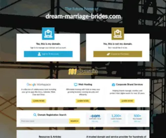 Dream-Marriage-Brides.com(Domain Name Registration) Screenshot