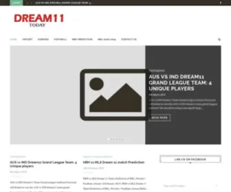 Dream11Today.com(Dream 11 Today) Screenshot