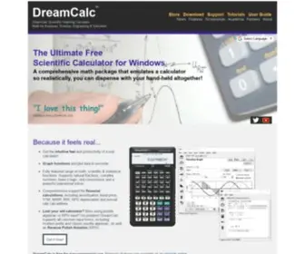 Dreamcalc.com(DreamCalc Scientific Graphing Calculator) Screenshot