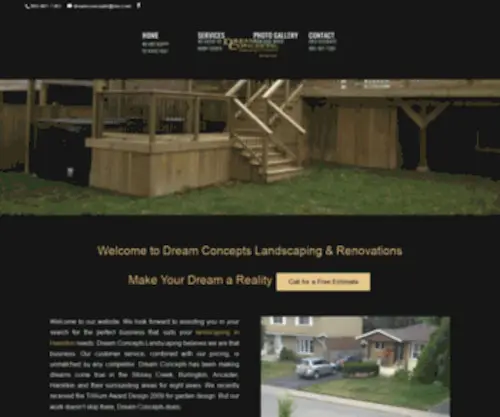 Dreamconceptslandscaping.ca(Landscaping Hamilton) Screenshot