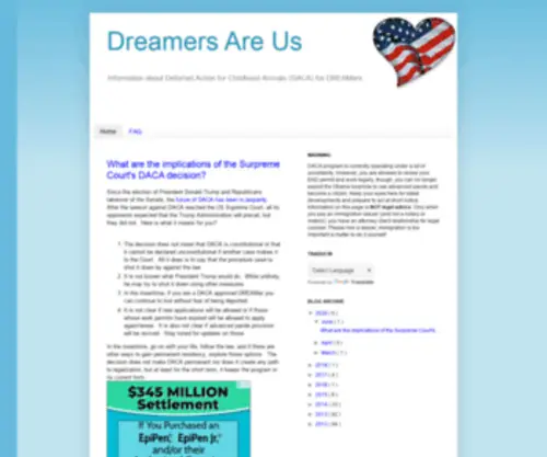 Dreamersare.us(Dreamersare) Screenshot