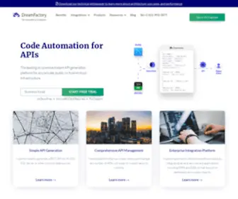 Dreamfactory.com(Instantly generate APIs from any database with built) Screenshot