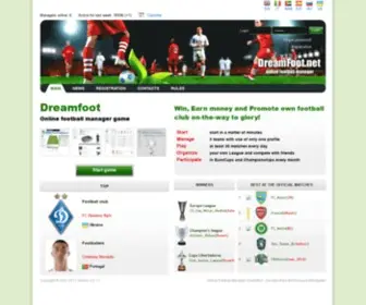 Dreamfoot.net(Dreamfoot Online football manager game) Screenshot