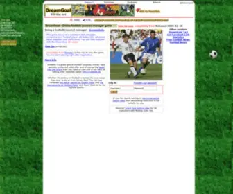 DreamGoal.net(Online football (soccer) manager game) Screenshot