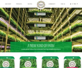 DreamGreens.com(AeroFarms home) Screenshot