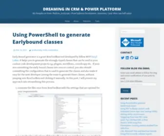 Dreamingincrm.com(Dreaming in CRM & Power Platform) Screenshot