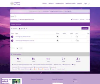 Dreamingnewearth.com(Dreaming Of A New Earth) Screenshot