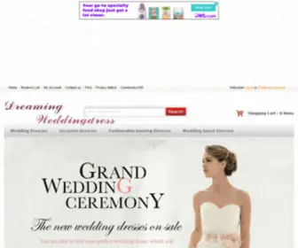 Dreamingweddingdress.com(Wedding dress online shop) Screenshot