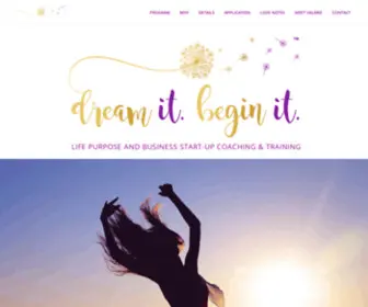 Dreamitbeginit.com(Life Purpose and Soulful Business Start) Screenshot