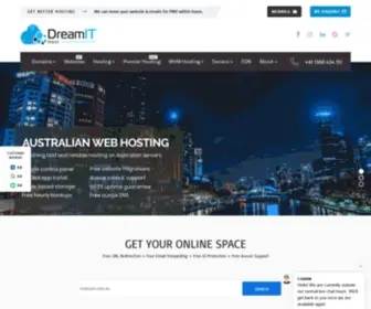 Dreamithost.com.au(Website Hosting Australia) Screenshot