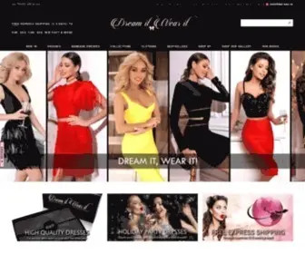 Dreamitwearit.com(Luxe Party Dresses & Celebrity Inspired Fashion For Women) Screenshot