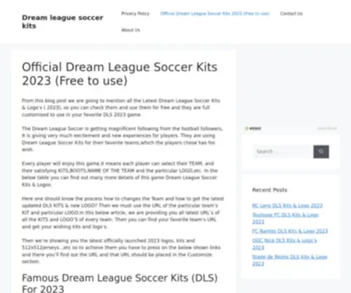 Dreamleague-Soccerkits.com(Official Dream League Soccer KitsFree to use)) Screenshot