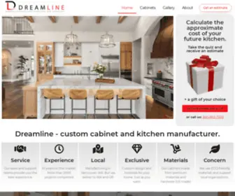 Dreamlineinc.com(Custom kitchens manufacturer) Screenshot