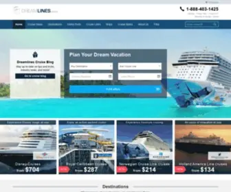Dreamlines.com(Cruise Vacations) Screenshot