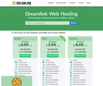 Dreamlink.net(Dreamlink Sitepad Web hosting) Screenshot