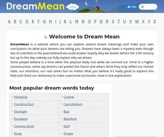 Dreammean.com(Dream Interpretation Library) Screenshot