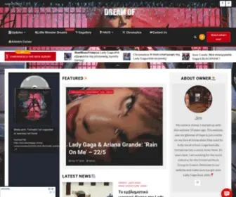 Dreamofgaga.com(Fixing you with Lady Gaga since 2010 & still rocking) Screenshot