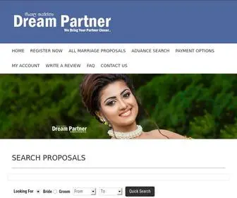 Dreampartnerlanka.com(Marriage Proposals) Screenshot