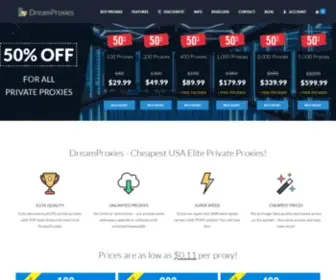 Dreamproxies.com(Cheapest USA Elite Private Proxies) Screenshot