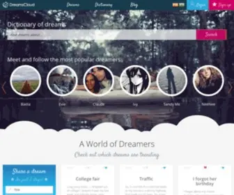 Dreamscloud.com(Dream Meanings) Screenshot