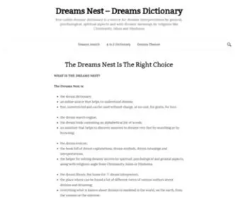 Dreamsnest.com(Free online dreams' dictionary) Screenshot