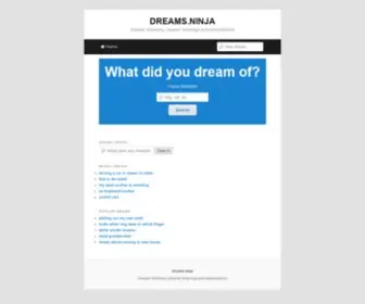 Dreams.ninja(Dreams' dictionary) Screenshot