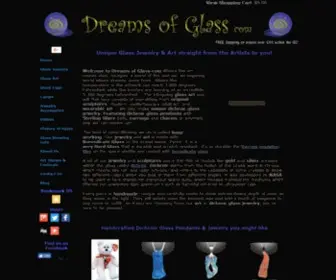 Dreamsofglass.com(Dichroic Glass Jewelry) Screenshot