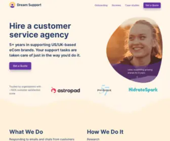 Dreamsupport.com(The only outsourcing company) Screenshot