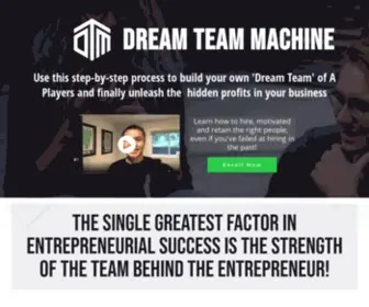 Dreamteammachine.com(Get the freedom you want by building your Dream Team) Screenshot