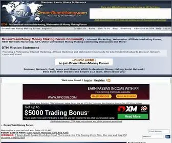 Dreamteammoney.com(Money making forum) Screenshot
