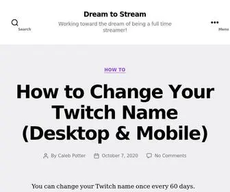 Dreamtostream.com(Dream to Stream) Screenshot