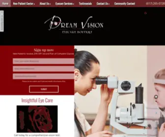 Dreamvisioneyecare.com(Optometrist in Boston) Screenshot