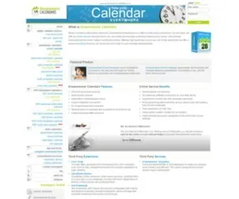 Dreamweavercalendars.com(Dreamweaver Calendars) Screenshot