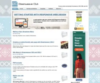 Dreamweaverclub.com(The Dreamweaver Club) Screenshot