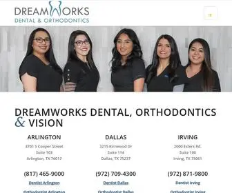 Dreamworksdentaldfw.com(Dental & Orthodontics) Screenshot