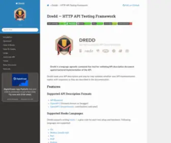 Dredd.io(HTTP API Testing Framework) Screenshot