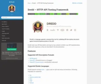 Dredd.org(HTTP API Testing Framework) Screenshot