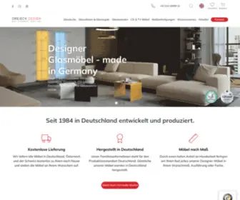 Dreieck-Design.com(Hochwertige Designer Glasmöbel bei DREIECK DESIGN entdecken) Screenshot