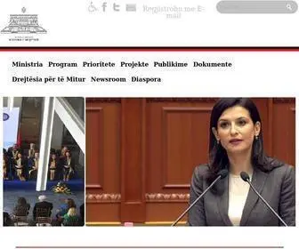 DrejTesia.gov.al(Ministria) Screenshot