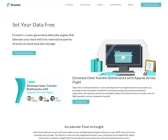 Dremio.com(The Easy and Open Data Lakehouse Platform) Screenshot