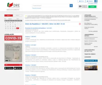 Dre.pt(Homepage do Jornal Oficial da República Portuguesa) Screenshot