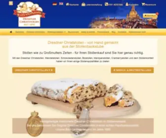 Dresdner-Christstollen-Shop.de(Die Stollenbackstube backt♨ feinste Dresdner Christstollen) Screenshot