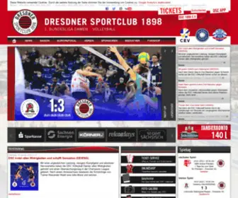 Dresdnersportclub.de(Die offizielle Präsenz vom DSCVOLLEY) Screenshot