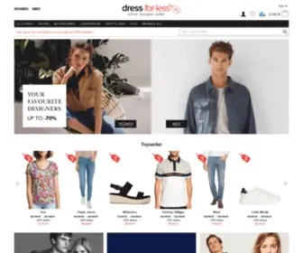 Dress-For-Less.com(Your designer outlet for fashion with up to 70% discount) Screenshot