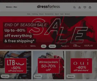 Dress-For-Less.dk(Your designer outlet for fashion with up to 70% discount) Screenshot