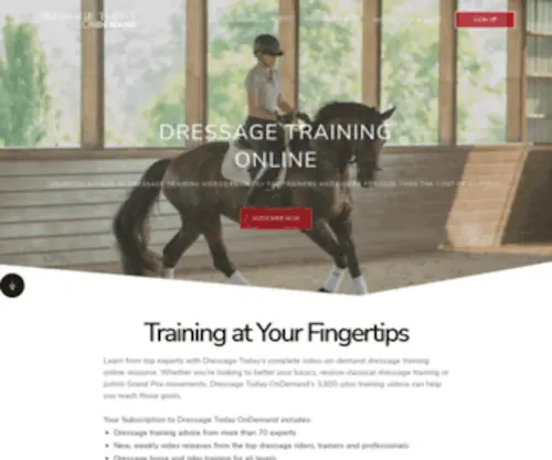 Dressagetrainingonline.com(Dressage Training Online) Screenshot