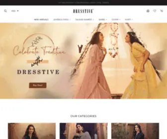 Dresstive.com(One-Stop Solution for Indian Attires For Every Occasion) Screenshot