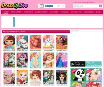 Dressuplive.com(Barbie games) Screenshot